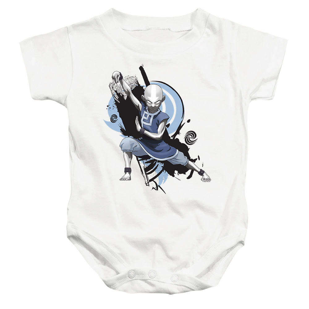 Avatar The Last Airbender Energybending Aang Infant Baby Snapsuit White Officially Licensed
