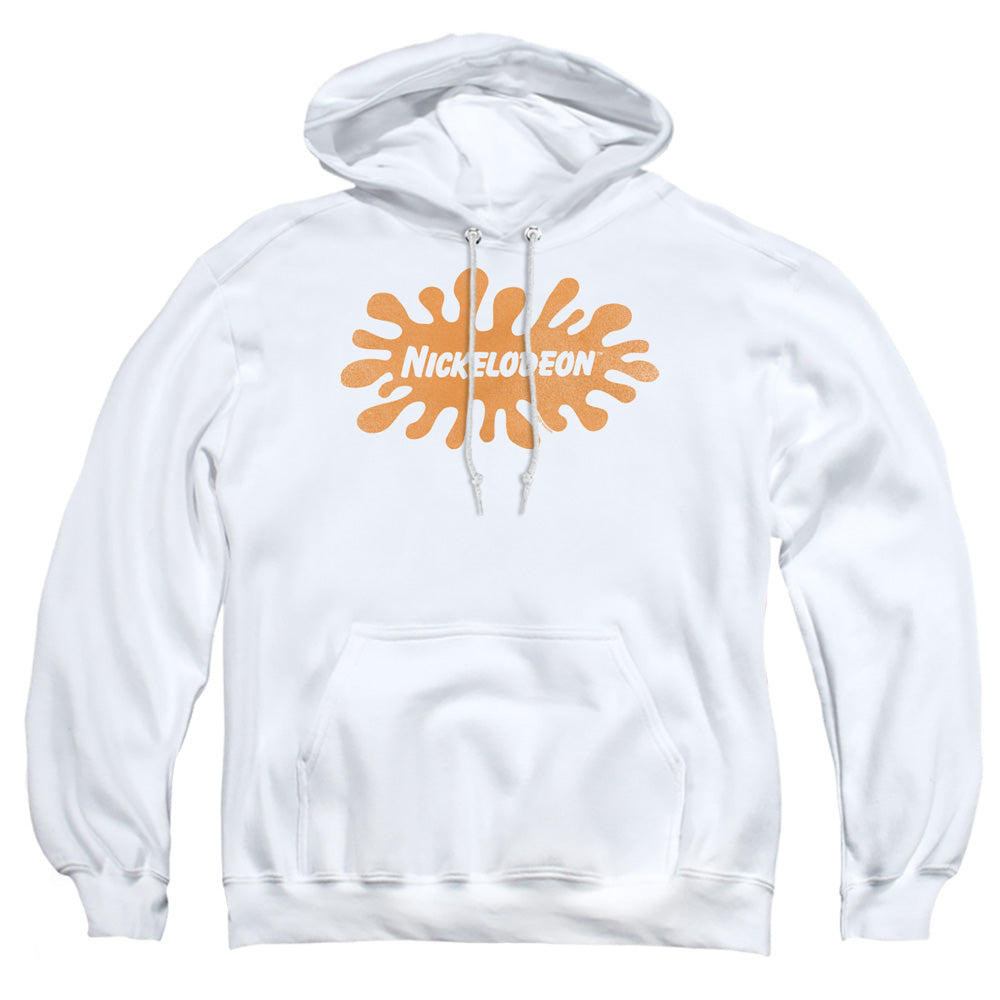 Nickelodeon Brand Nick Retro Splat Logo Mens Hoodie White Officially Licensed