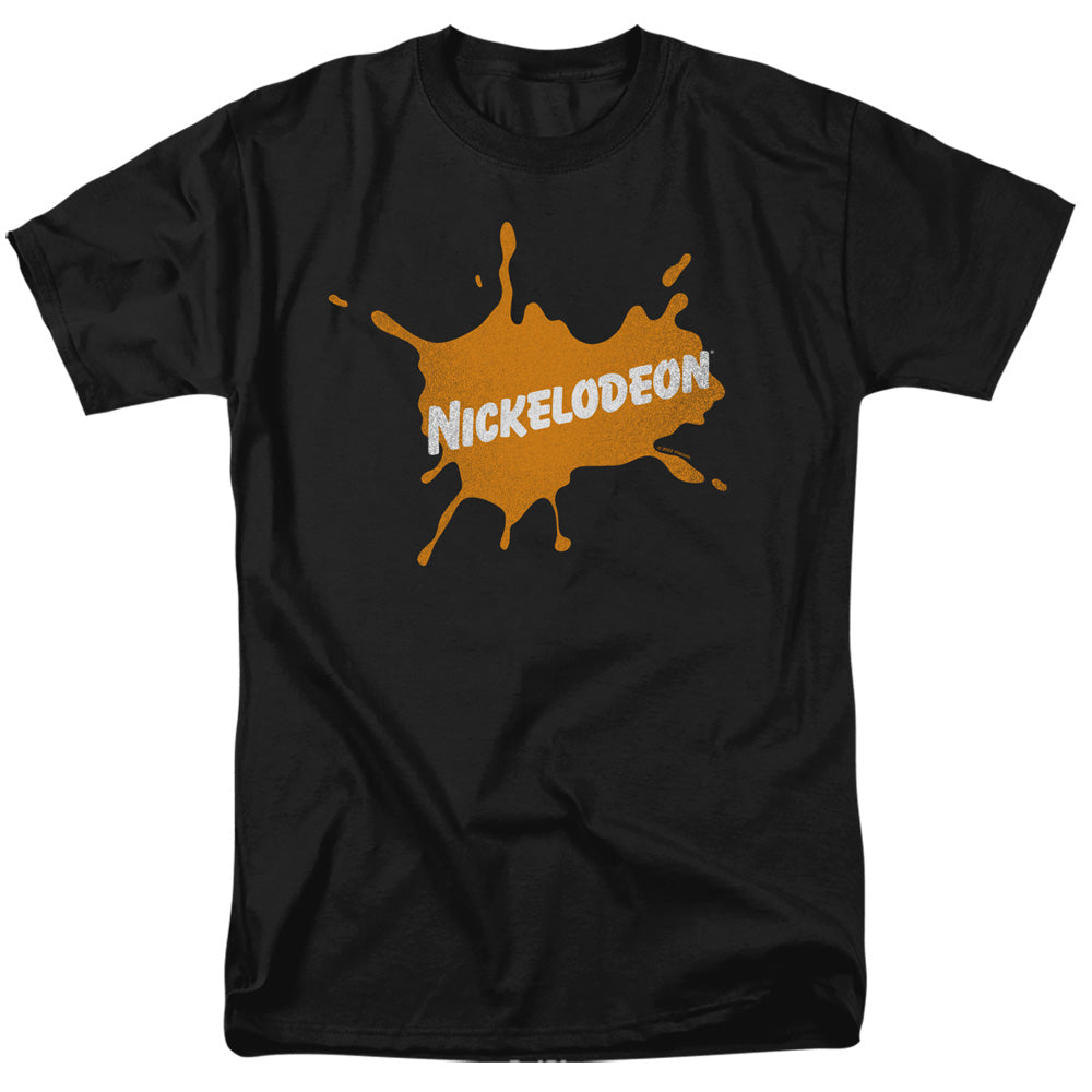 Nickelodeon Brand Nick Retro Burst Logo Mens T Shirt Black Officially Licensed