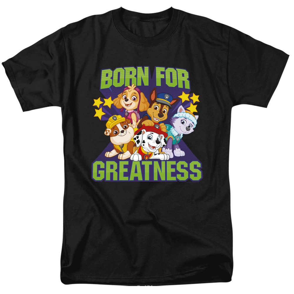 Paw Patrol Born For Greatness Mens T Shirt Black Officially Licensed