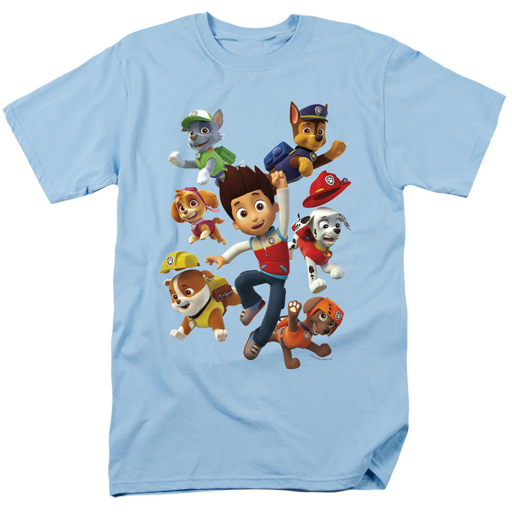 Paw Patrol Ryder’S Pups Mens T Shirt Light Blue Officially Licensed