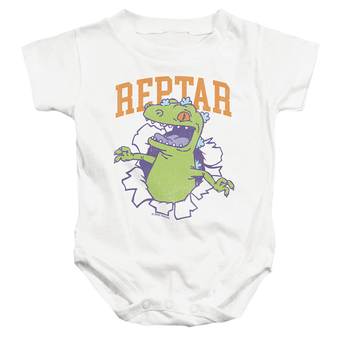 Rugrats Reptar Shirt Rip Infant Baby Snapsuit White