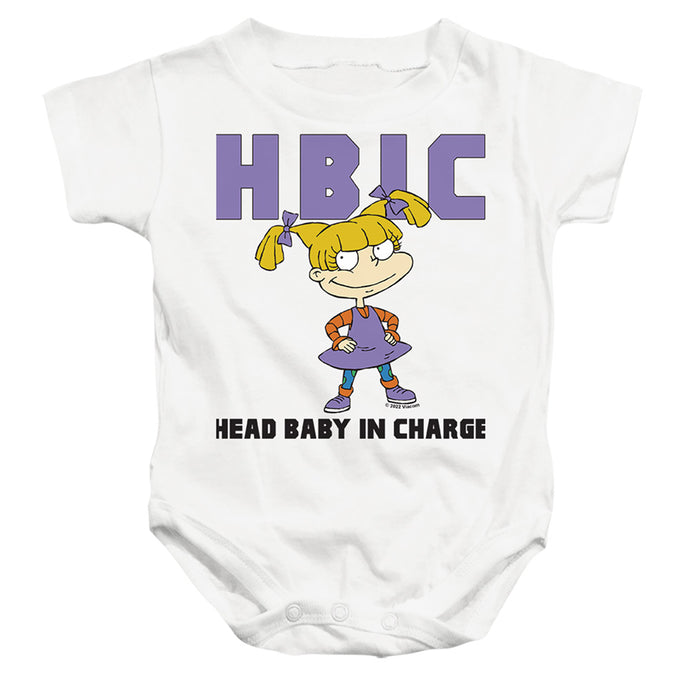 Rugrats Head Baby In Charge Infant Baby Snapsuit White