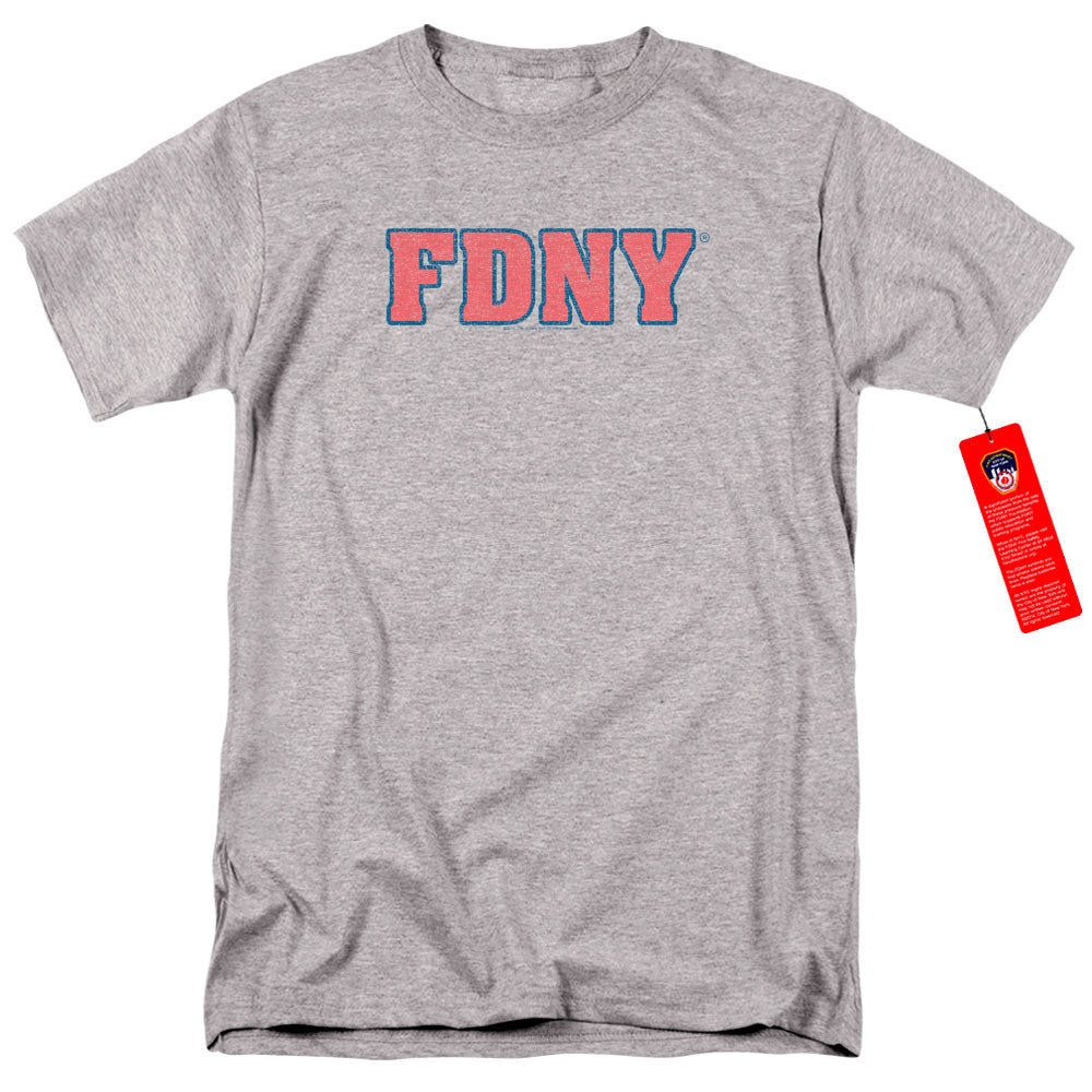 New York City Fdny Mens T Shirt Athletic Heather Officially Licensed