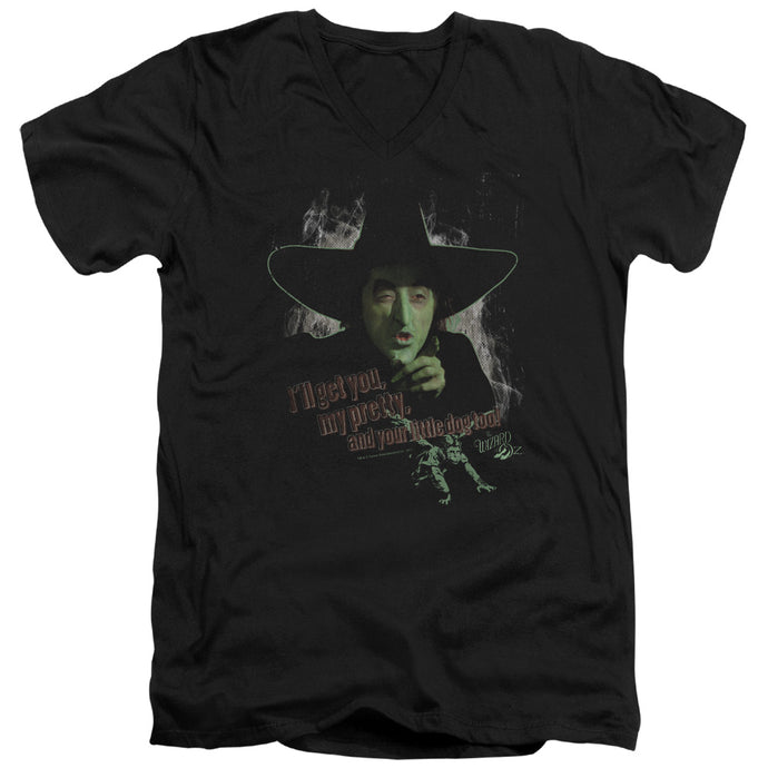 Wizard Of Oz And Your Little Dog Too Mens Slim Fit V Neck T Shirt Black