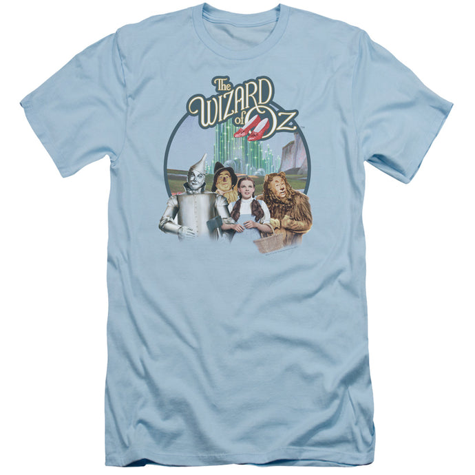 Wizard Of Oz Were Off To See Wizard Slim Fit Mens T Shirt Light Blue