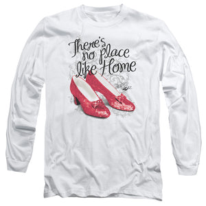 Wizard Of Oz Ruby Slippers Mens Long Sleeve Shirt White