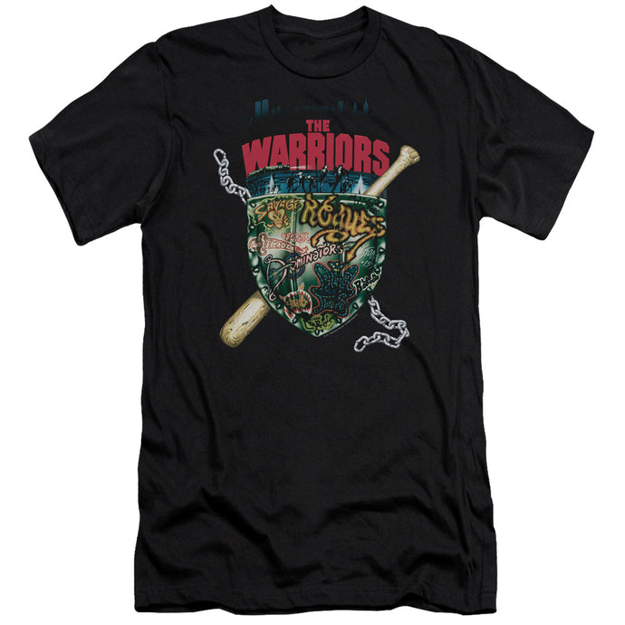 The Warriors Shield Slim Fit Mens T Shirt Black