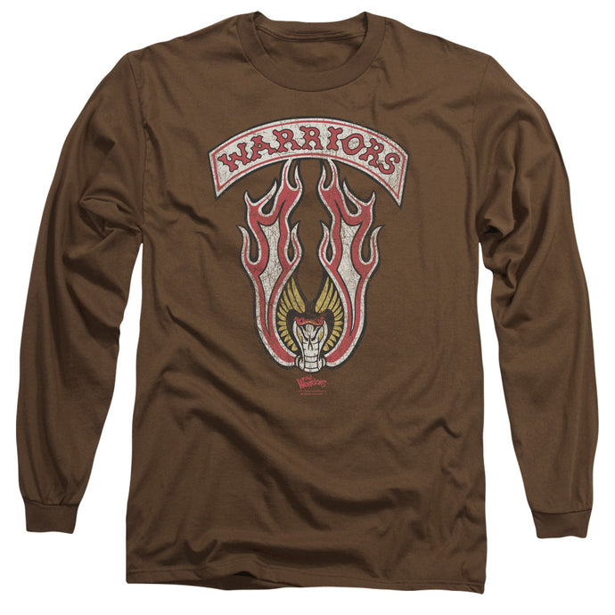 The Warriors Emblem Mens Long Sleeve Shirt Coffee
