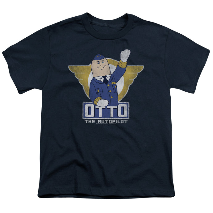 Airplane! OTTO The Autopilot Kids Youth T Shirt Navy Blue