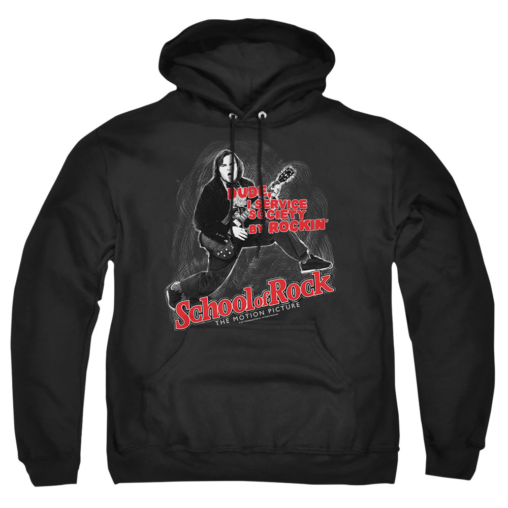 School Of Rock Rockin Mens Hoodie Black Officially Licensed