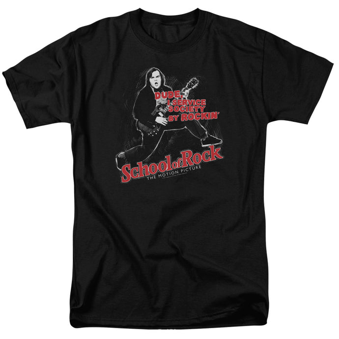 School Of Rock Rockin Mens T Shirt Black 
