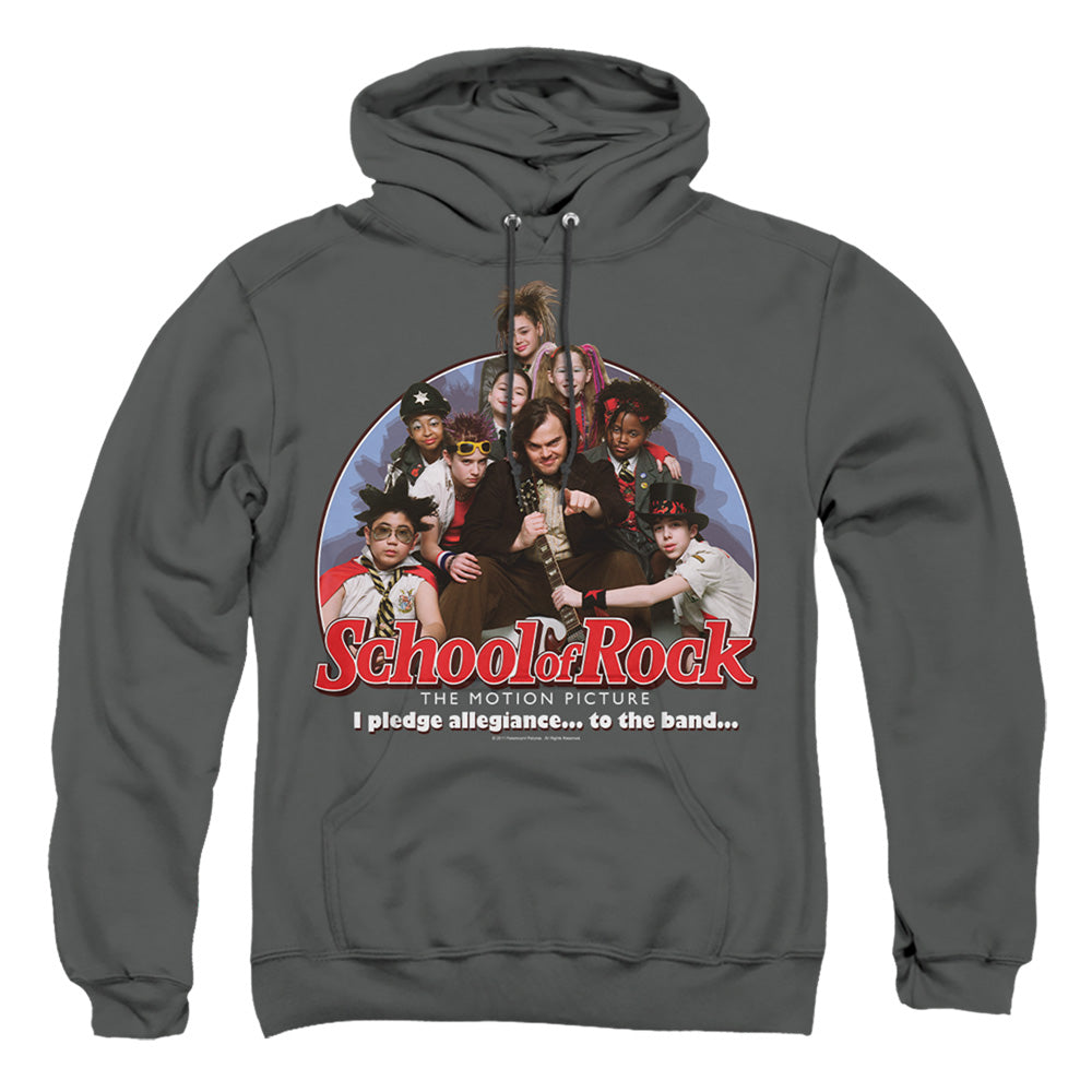 School Of Rock I Pledge Allegiance Mens Hoodie Charcoal Officially Licensed