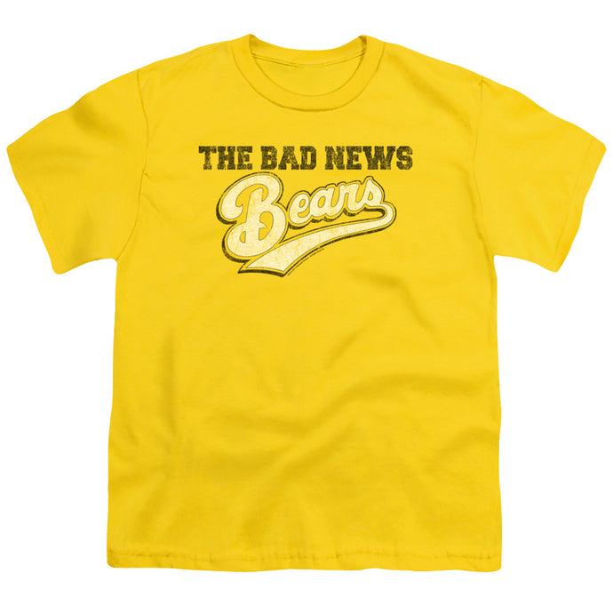 The Bad News Bears Logo Kids Youth T Shirt Yellow