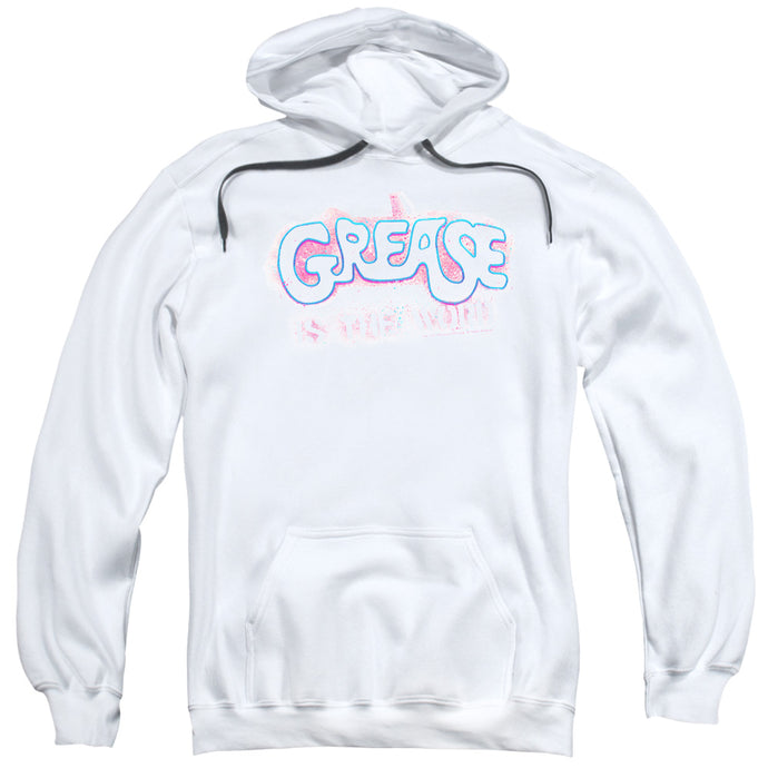 Grease Grease Is The Word Mens Hoodie White