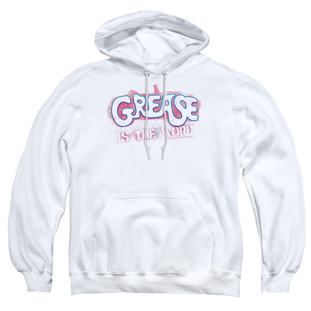 Grease Grease Is The Word Mens Hoodie White Officially Licensed