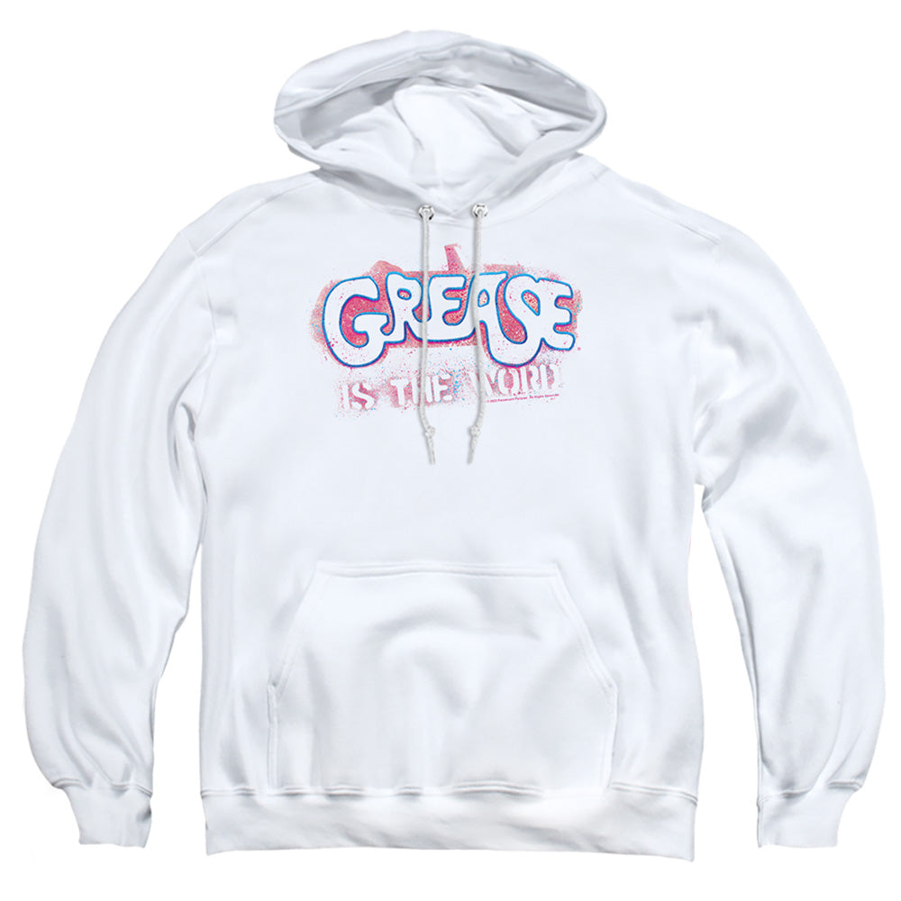 Grease Grease Is The Word Mens Hoodie White