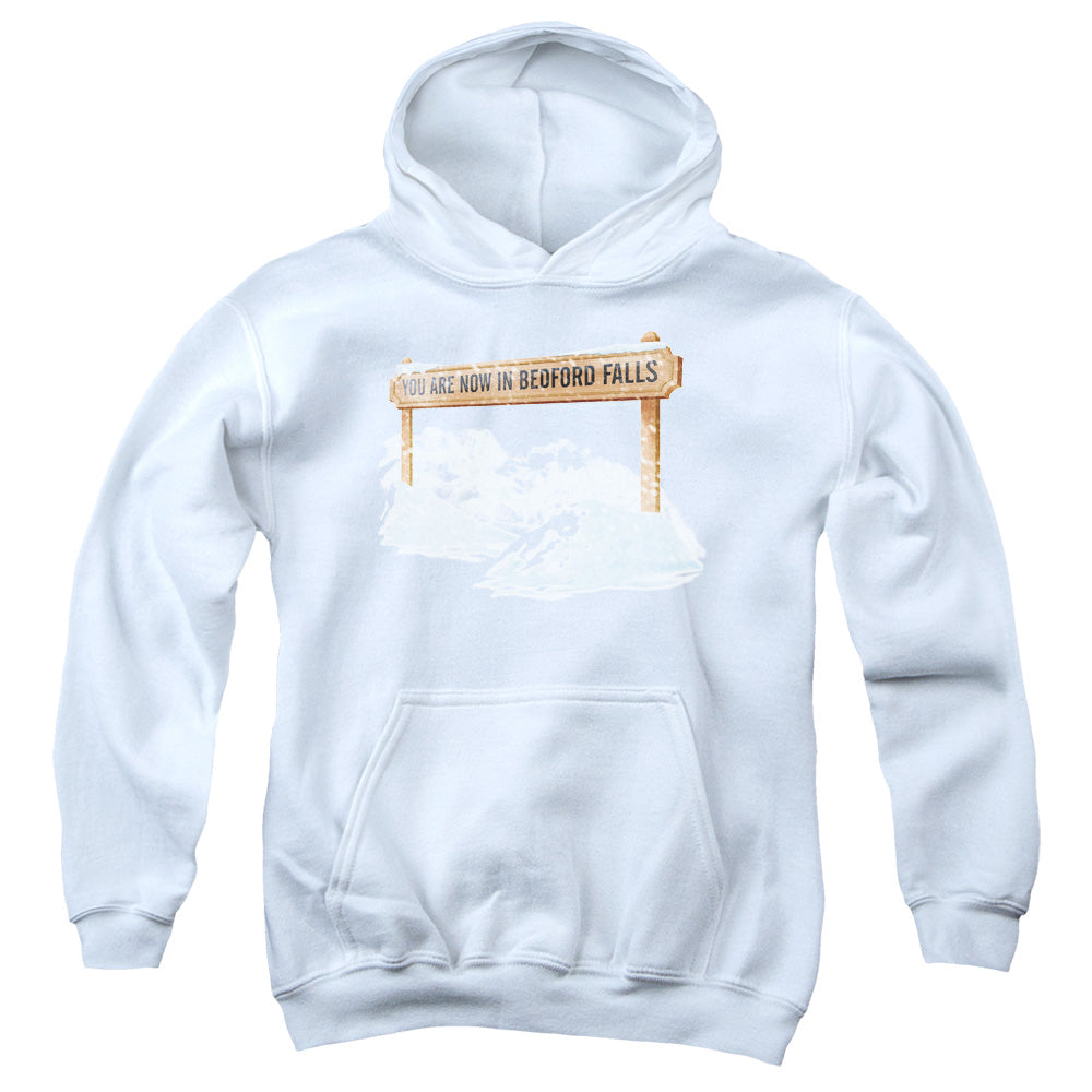 Its A Wonderful Life Bedford Falls Kids Youth Hoodie White Officially Licensed