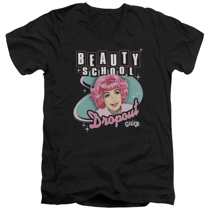 Grease Beauty School Dropout Mens Slim Fit V-Neck T Shirt Black