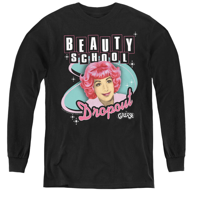Grease Beauty School Dropout Long Sleeve Kids Youth T Shirt Black