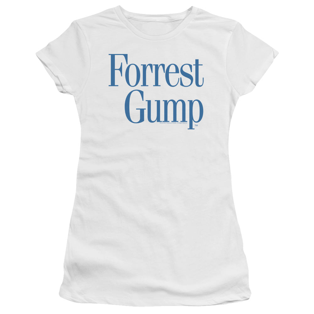 Forrest Gump Logo Junior Sheer Cap Sleeve Womens T Shirt White