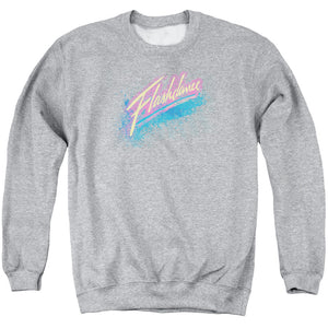 Flashdance Spray Logo Mens Crewneck Sweatshirt Athletic Heather