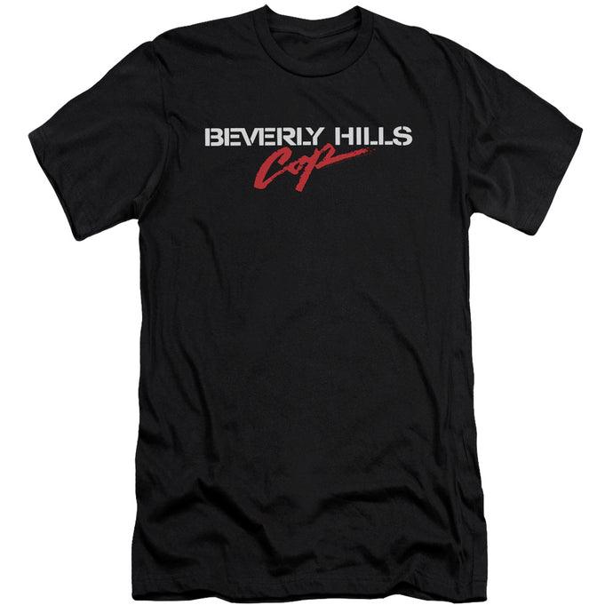 Beverly Hills Cop Logo Slim Fit Mens T Shirt Black