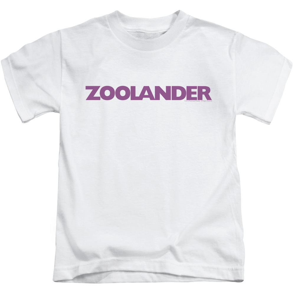 Zoolander Logo Juvenile Kids Youth T Shirt White
