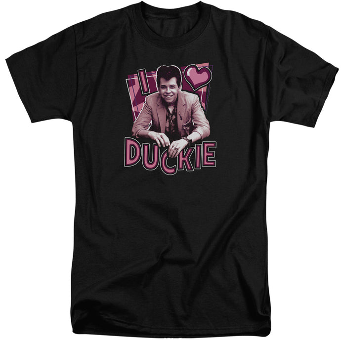 Pretty In Pink I Heart Duckie Mens Tall T Shirt Black