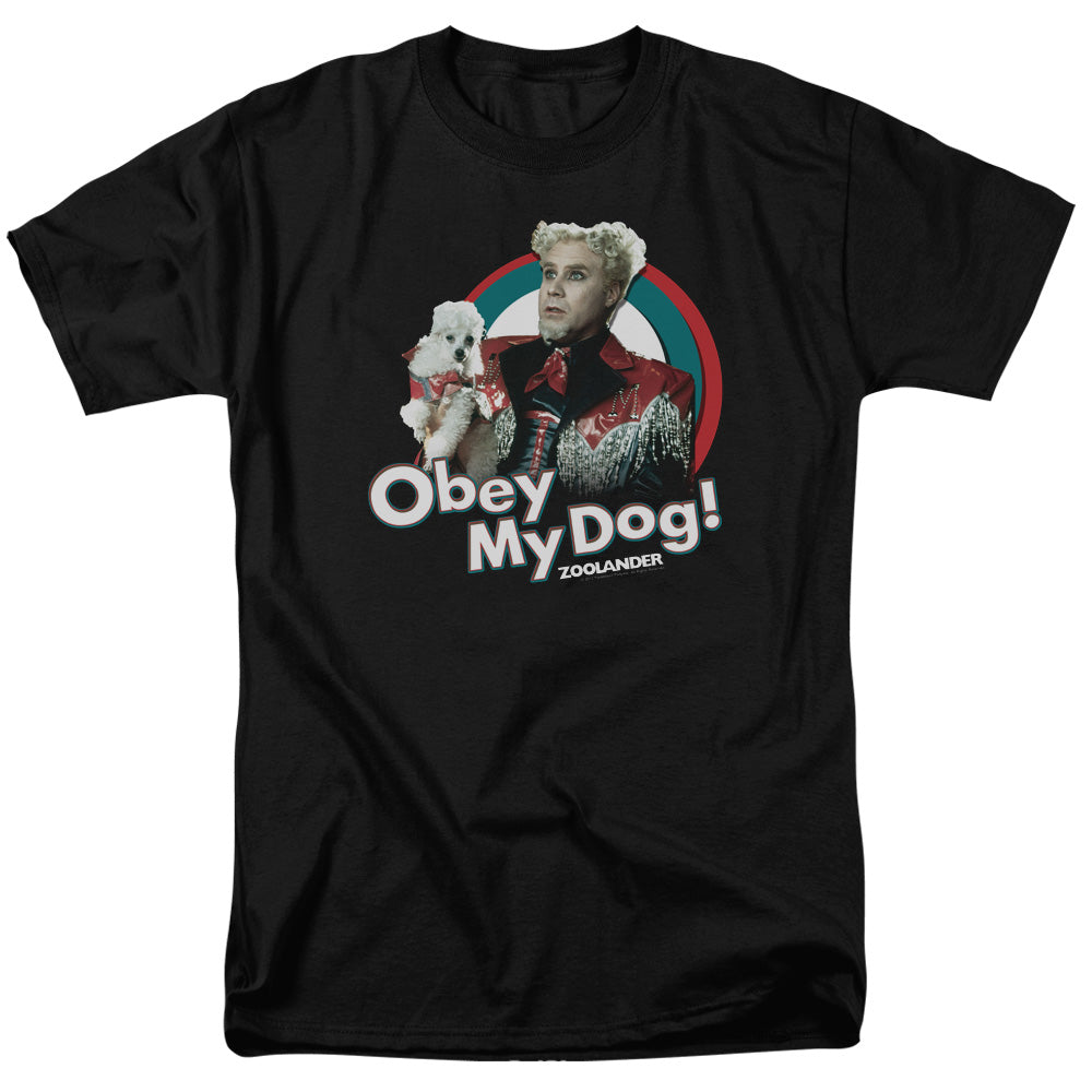 Zoolander Obey My Dog Mens T Shirt Black Officially Licensed