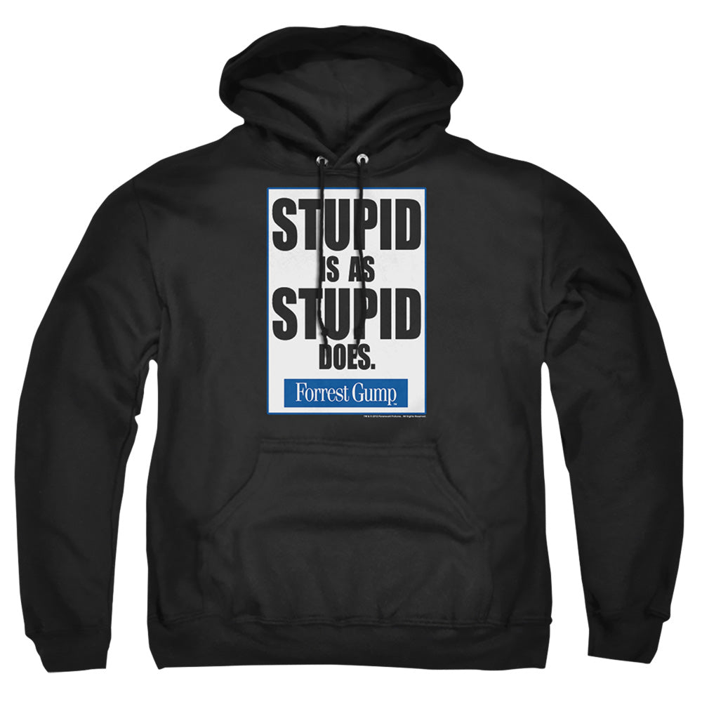 Forrest Gump Stupid Is Mens Hoodie Black Officially Licensed