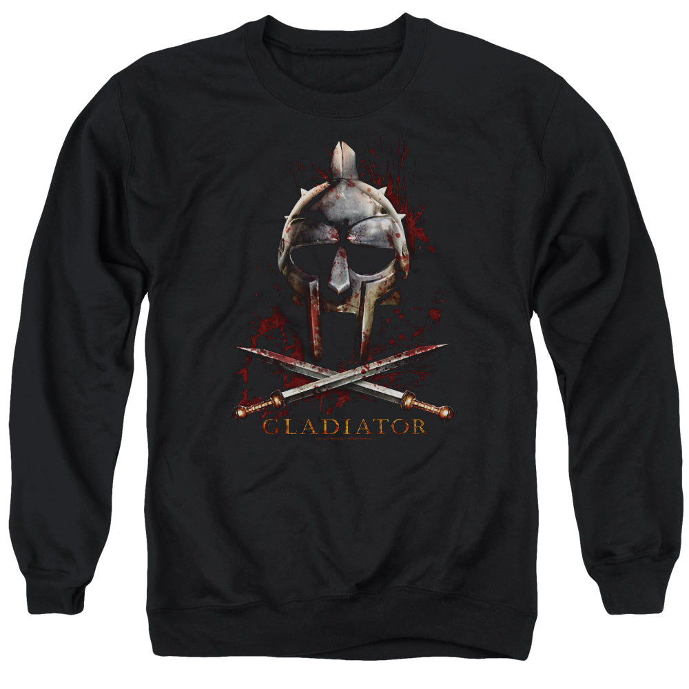 Gladiator Helmet Mens Crewneck Sweatshirt Black