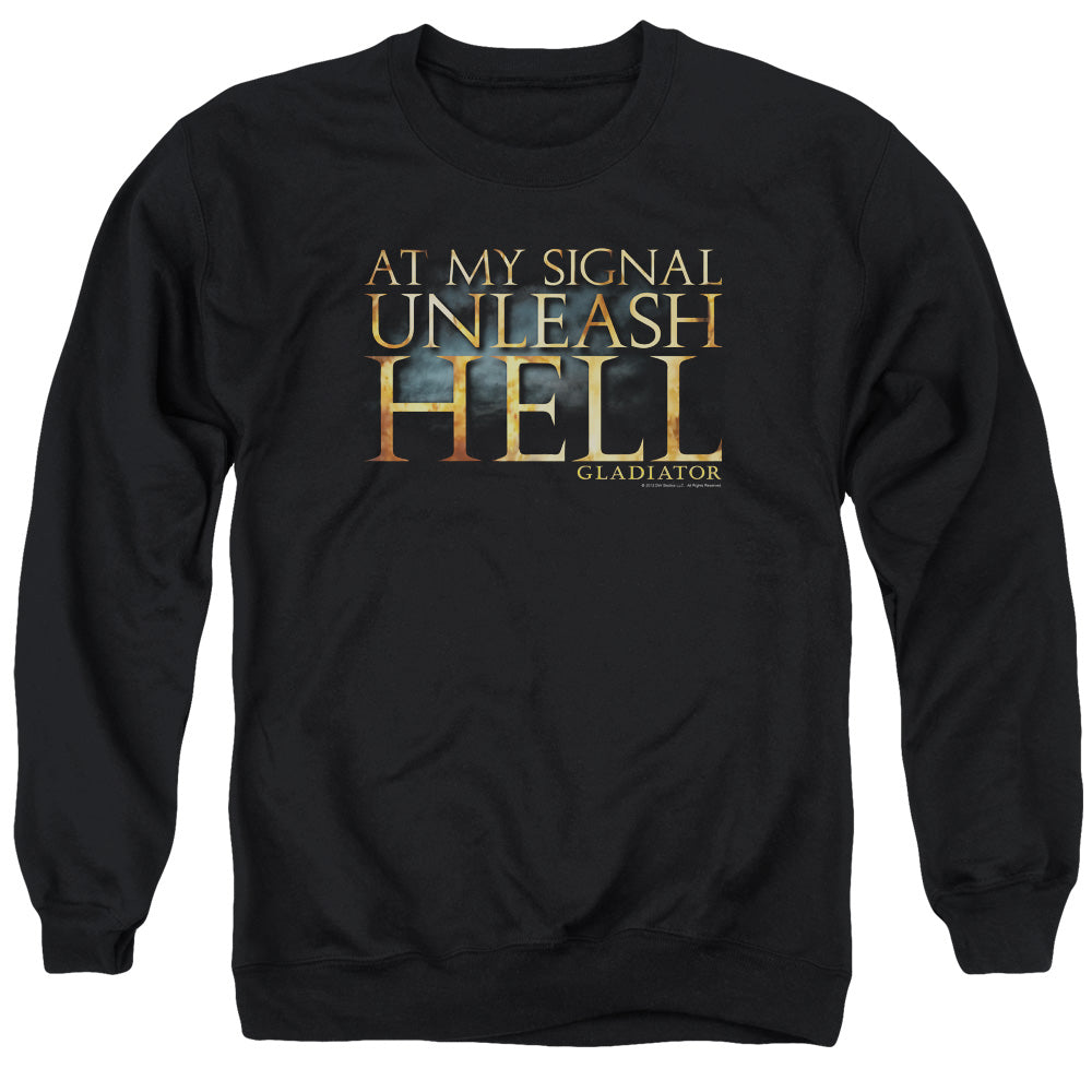 Gladiator Unleash Hell Mens Crewneck Sweatshirt Black