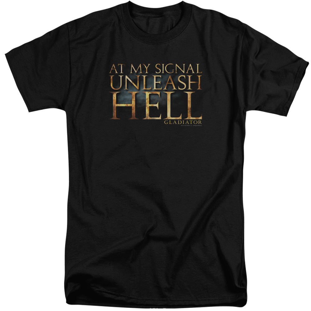 Gladiator Unleash Hell Mens Tall T Shirt Black