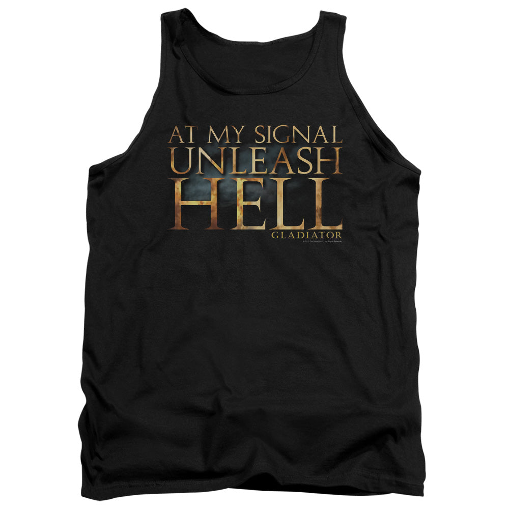 Gladiator Unleash Hell Mens Tank Top Shirt Black