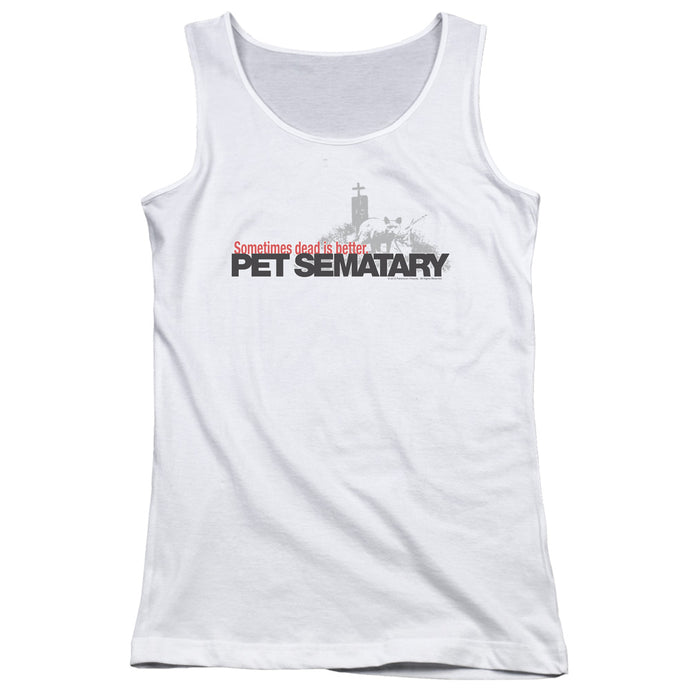 Pet Sematary Logo Womens Tank Top Shirt White