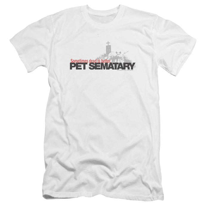 Pet Sematary Logo Premium Bella Canvas Slim Fit Mens T Shirt White
