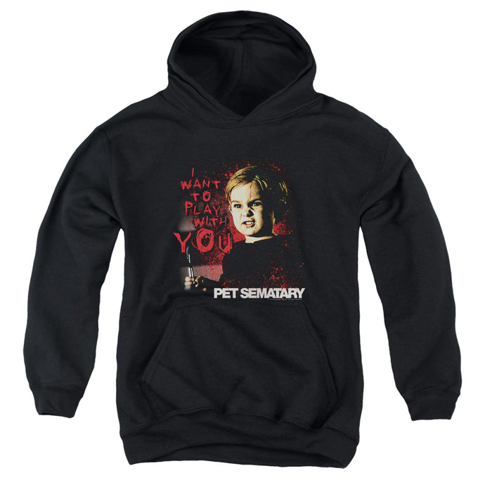 Pet Sematary I Want To Play Kids Youth Hoodie Black