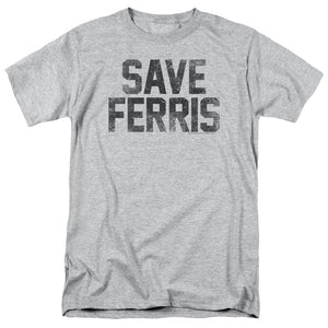 Ferris Bueller Save Ferris Mens T Shirt Athletic Heather