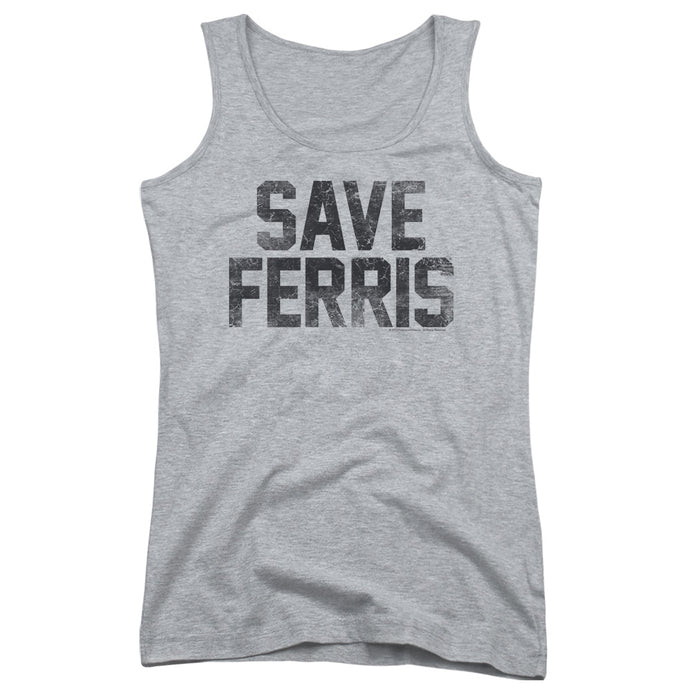 Ferris Buellers Day Off Save Ferris Womens Tank Top Shirt Athletic Heather