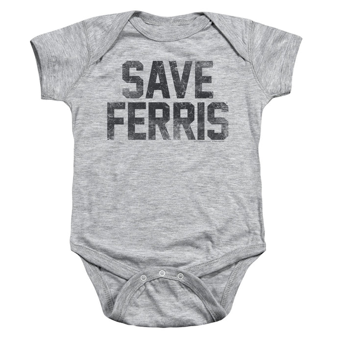 Ferris Buellers Day Off Save Ferris Infant Baby Snapsuit Athletic Heather