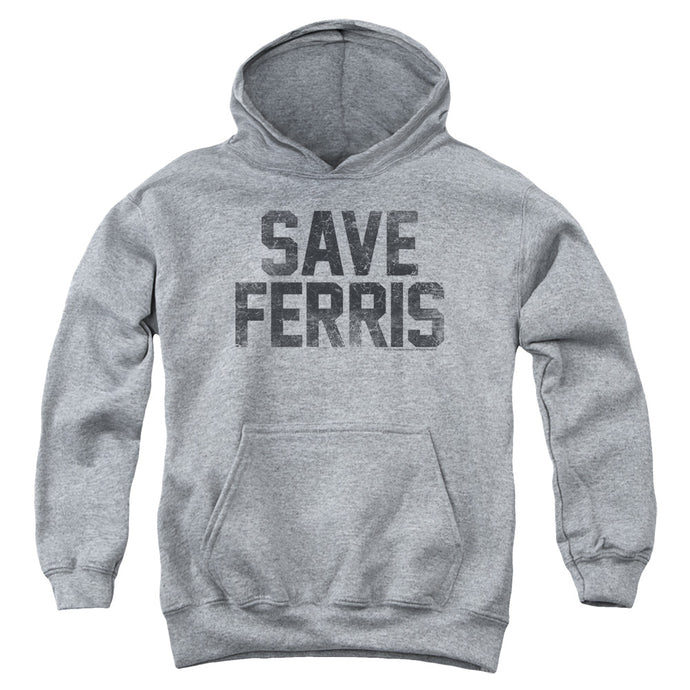 Ferris Buellers Day Off Save Ferris Kids Youth Hoodie Athletic Heather
