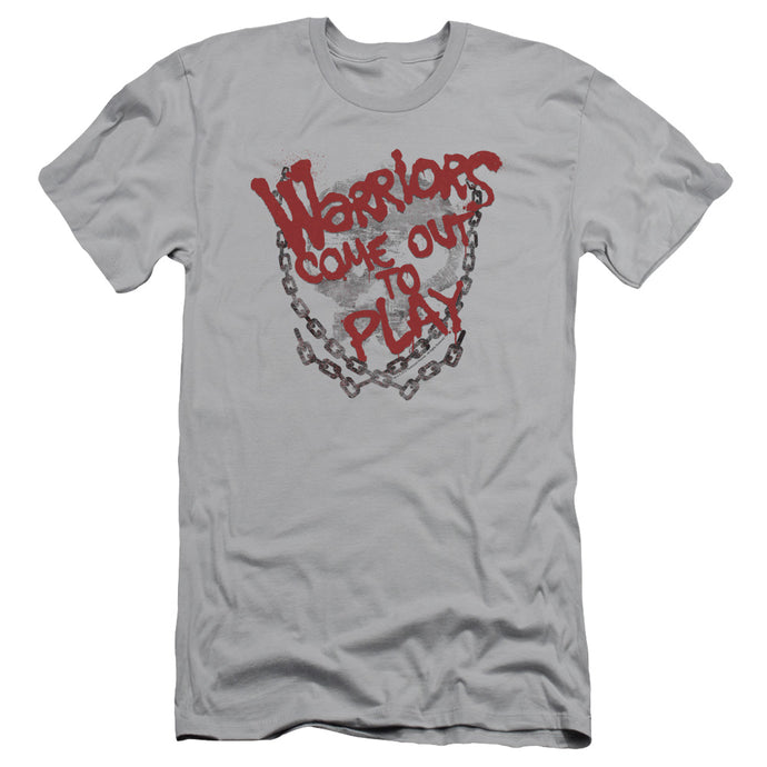 The Warriors Come Out And Play Slim Fit Mens T Shirt Silver