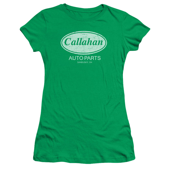 Tommy Boy Callahan Auto Junior Sheer Cap Sleeve Womens T Shirt Kelly Green