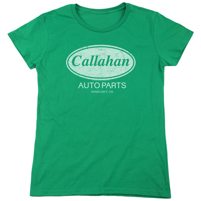 Tommy Boy Callahan Auto Womens T Shirt Kelly Green