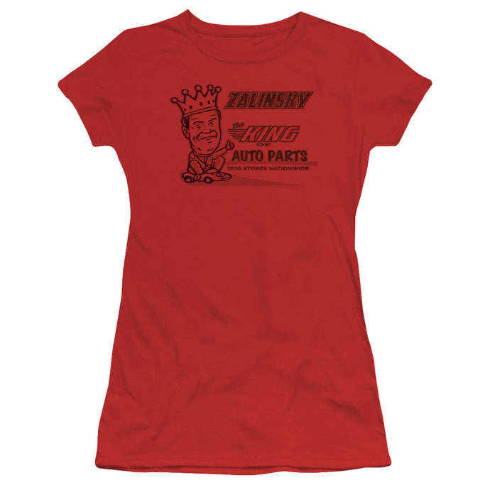 Tommy Boy Zalinsky Auto Junior Sheer Cap Sleeve Womens T Shirt Red