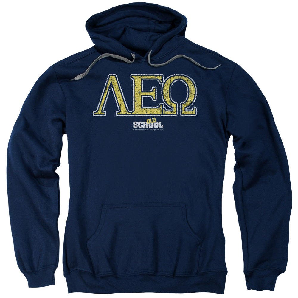 Old School Leo Mens Hoodie Navy Blue