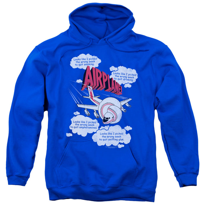 Airplane! Picked The Wrong Day Mens Hoodie Royal Blue