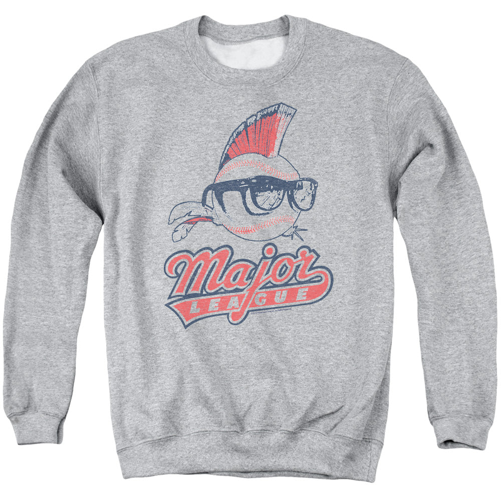 Major League Vintage Logo Mens Crewneck Sweatshirt Athletic Heather