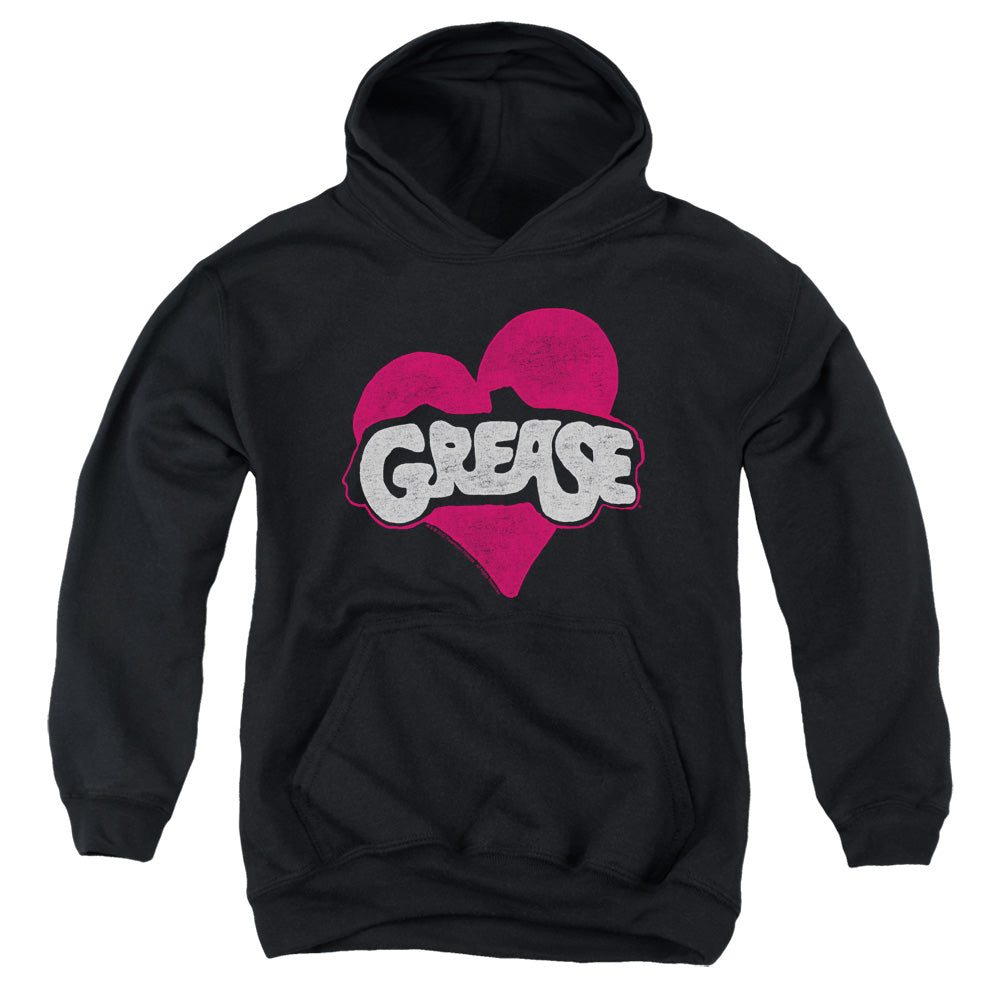 Grease Heart Kids Youth Hoodie Black